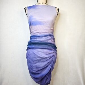 Women's Urban outfitters Austin LavenderLilac Ombre Mesh Ruched Bodycon Dress M